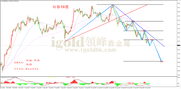 2022年8月19日白银走势图 2022年8月19日白银走势图