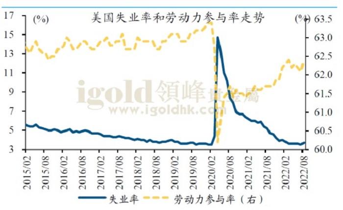 美国失业率和劳动力参与率走势图 美国失业率和劳动力参与率走势图
