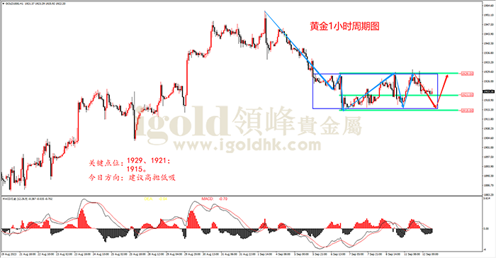 2023年9月12日黄金走势图 2023年9月12日黄金走势图