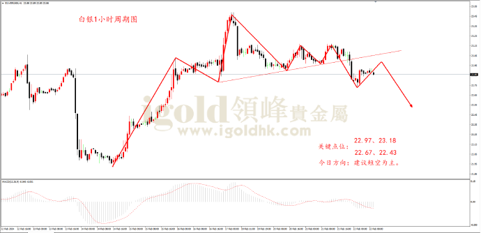 2024年2月22日黄金走势图 2024年2月22日黄金走势图