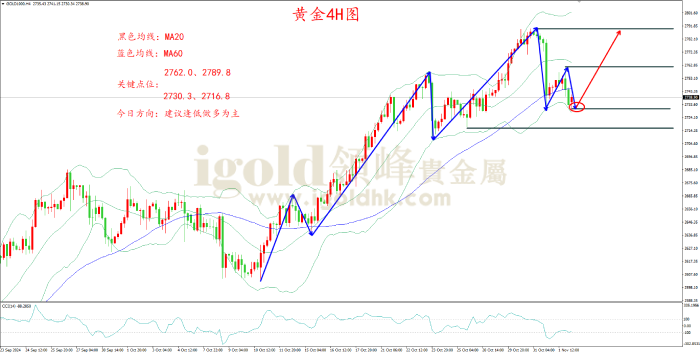 2024年11月4日黄金走势图 2024年11月4日黄金走势图