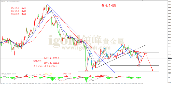 2024年12月31日黄金走势图 2024年12月31日黄金走势图