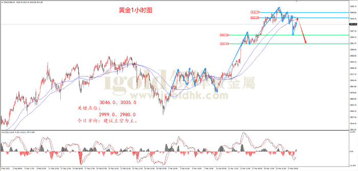 2025年3月24日黄金走势图 2025年3月24日黄金走势图