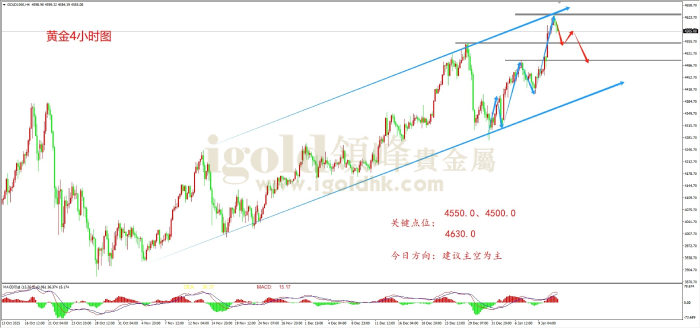 2026年1月13日黄金走势图 2026年1月13日黄金走势图