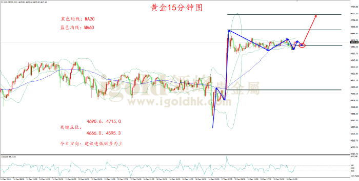 2026年01月20日黄金走势图 2026年01月20日黄金走势图