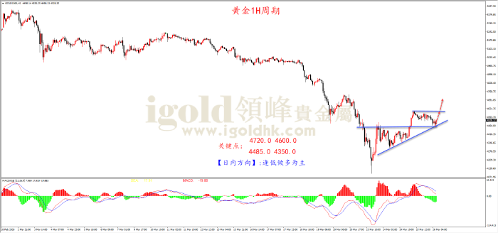 2026年3月26日黄金走势图